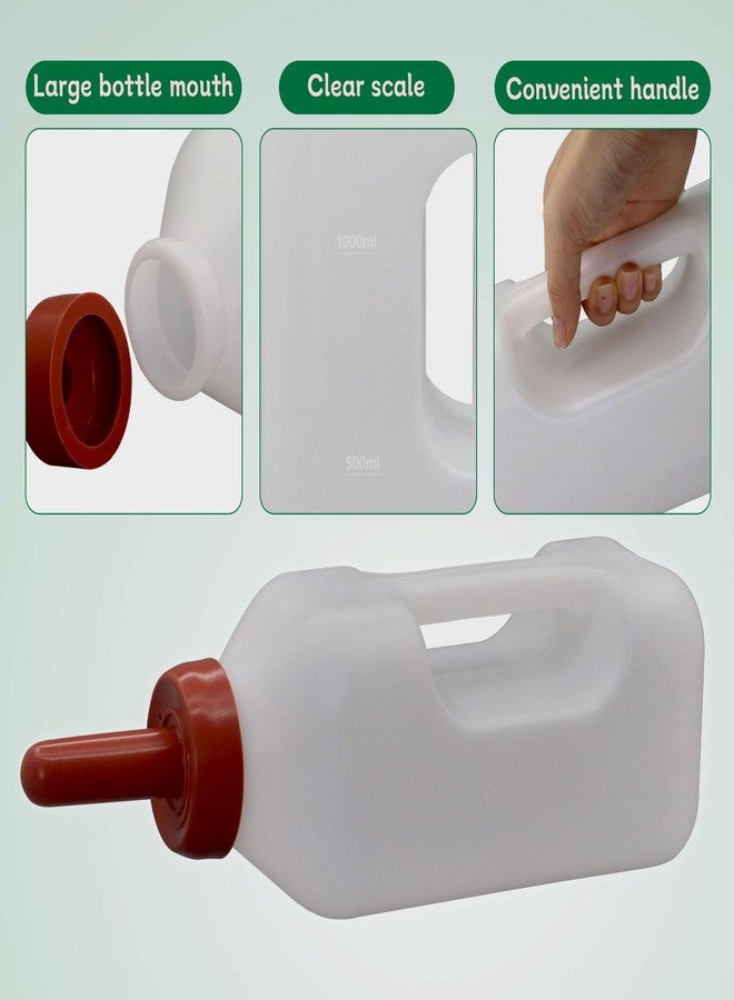 MODUODUO Calf Bottle Lamb Feeding Nipple 2.11 Quart Calves Nursing Feeder with a Replacement Teat for Baby Livestock Animals - Image 3